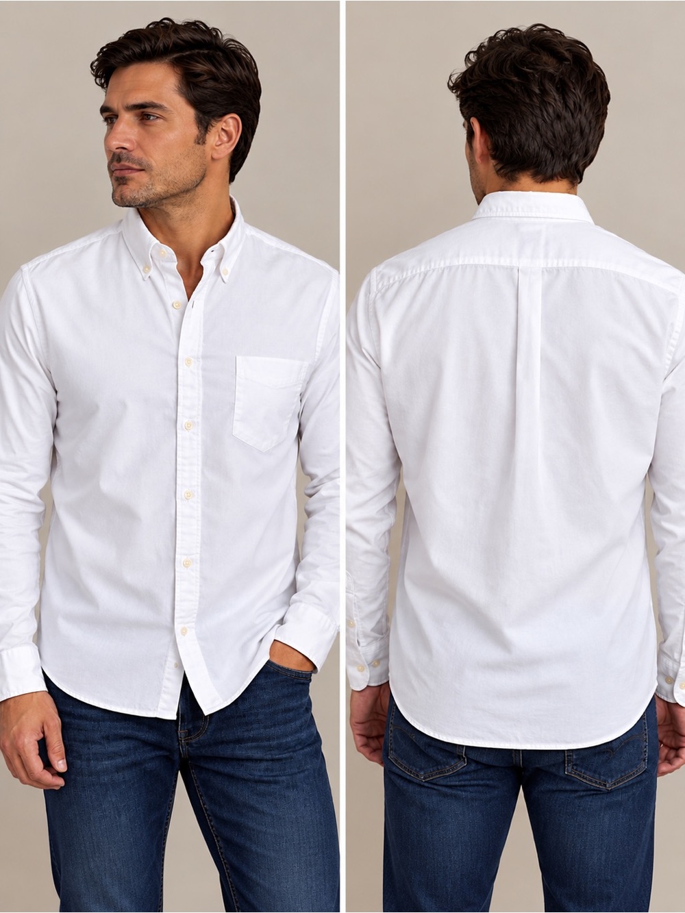 🌙✨🆕Arizona Jean Co Men's White Button Down Shirt Size XL